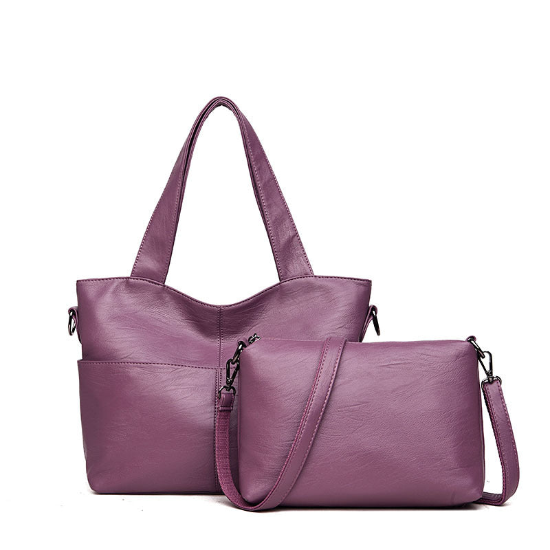 Two Piece Hand And Shoulder Messenger Bag Set in 6 Colors