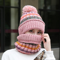 Pom Pom Toque with Matching Neck Warmer