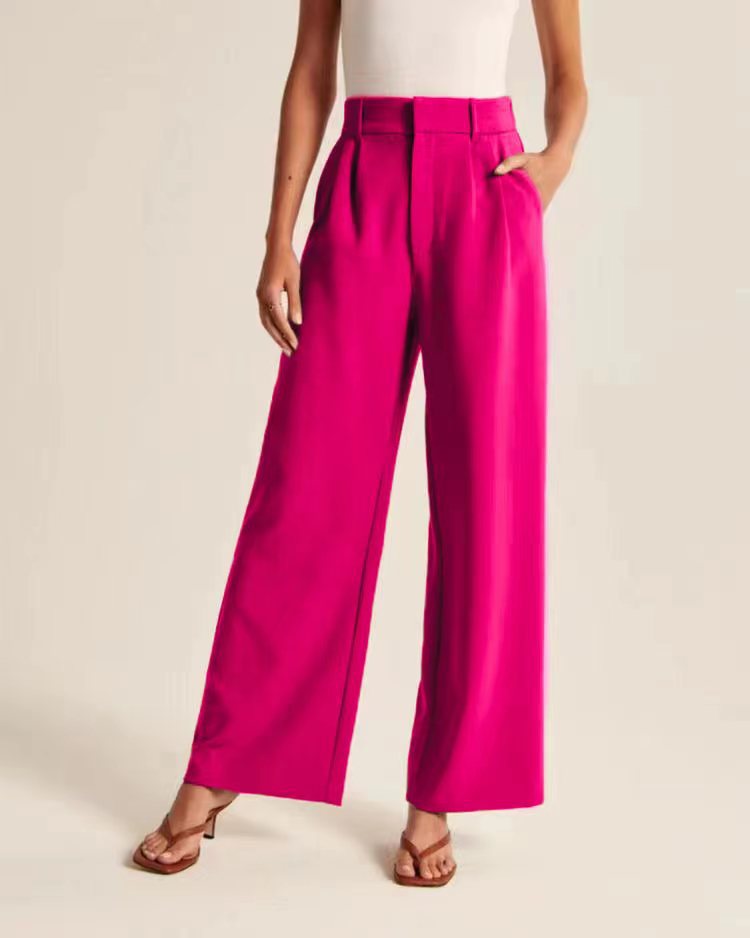 High Waist Wide Leg Pants With Belt in 8 Colors XS-5XL