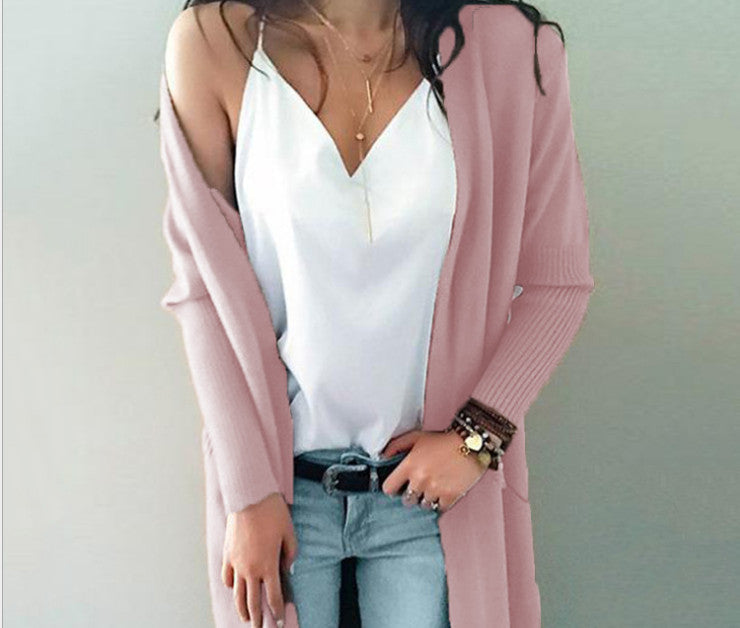 Long Sleeve Knit Cardigan with Pockets