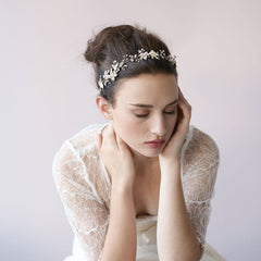 Pearl and Crystal Wedding Headdress in 2 Colors