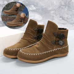 Flat Sole Moccasin-Style Slip On Ankle Boots
