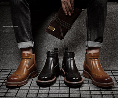 Men's Leather Retro Martin Boots in 2 Colors