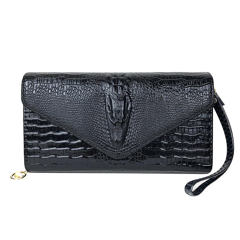 Crocodile Print Clutch