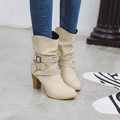 Fashion Martin Boots with Rhinestones in 5 Colors