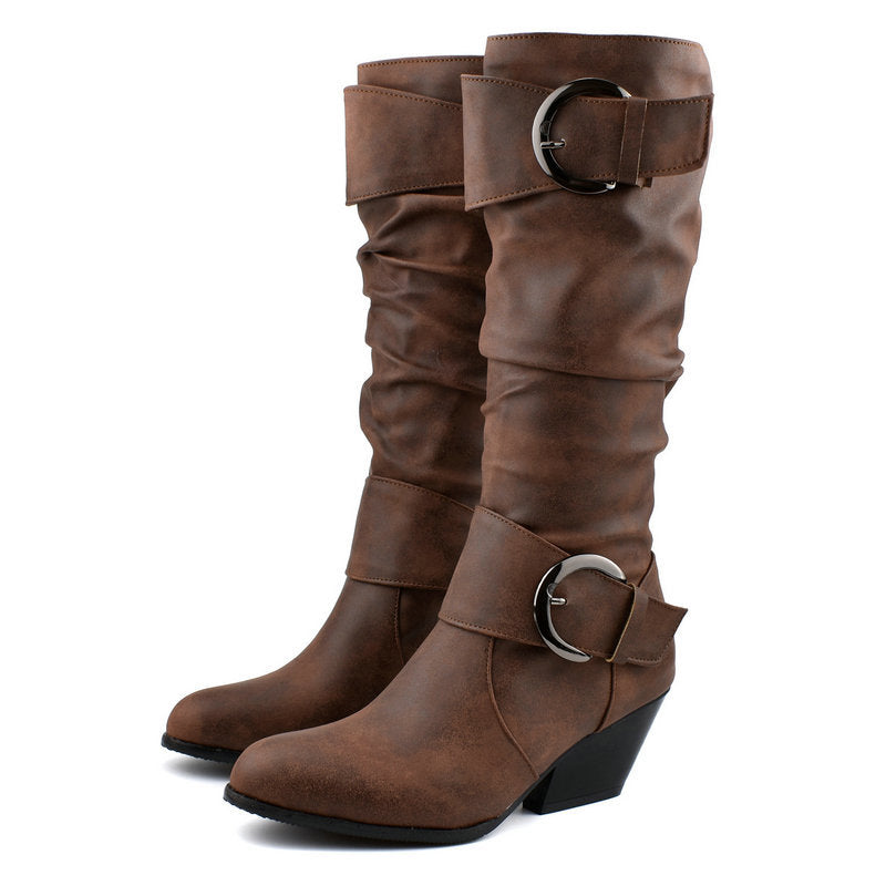 Martin Boots with Thick Heel in 3 Colors