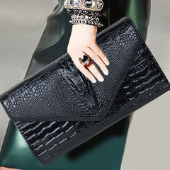 Crocodile Print Clutch