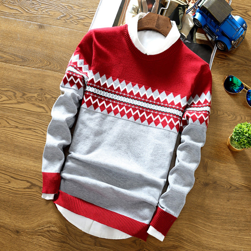 Men's Long Sleeve Wool Sweater in 4 Colors M-XXL
