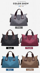 Large Capacity Canvas Hand Shoulder Tote Bag in 5 Colors