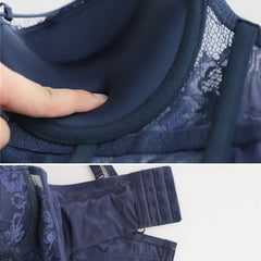 Padded Lace Bra and Panties Set in 4 Colors
