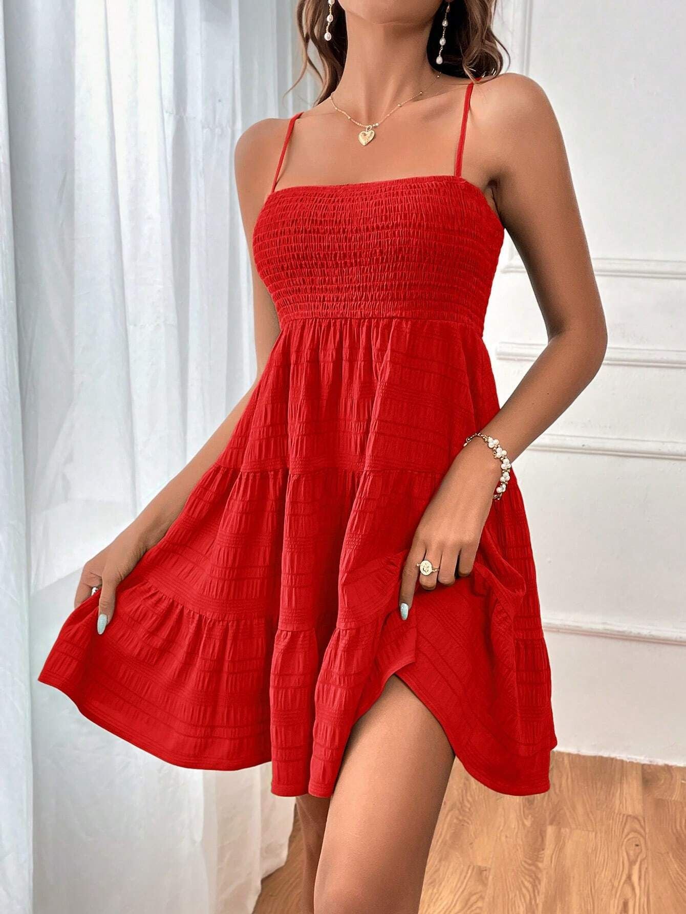 Sleeveless Ruffled Summer Mini Dress with Spaghetti Straps in 8 Colors S-XXL