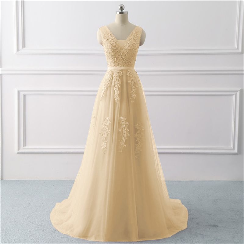 Lace Sleeveless Floor Length Evening Prom Dress in 2 Colors Sizes 2-16