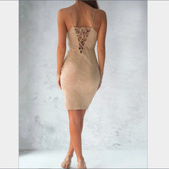 Sleeveless Spaghetti Strap Bodycon Dress