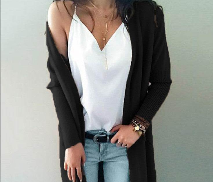 Long Sleeve Knit Cardigan with Pockets