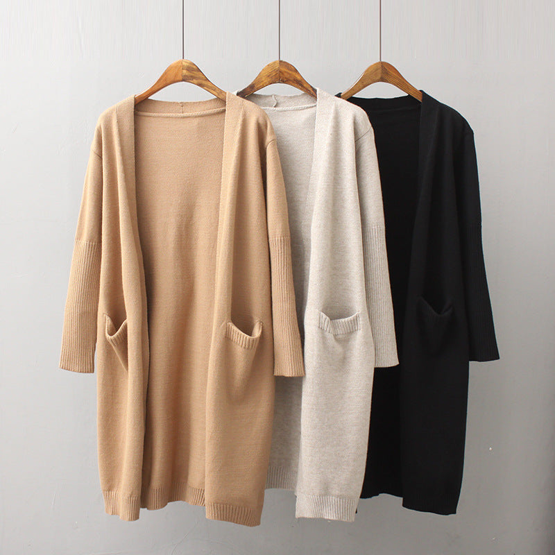 Long Sleeve Knit Cardigan with Pockets