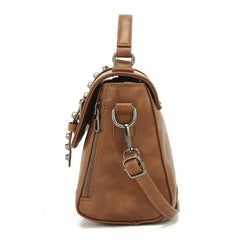 Studded Messenger Bag with Adjustable Strap in 13 Colors