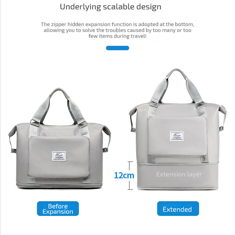 Expandable Oxford Travel Bag Backpack with Luggage Belt in 8 Colors