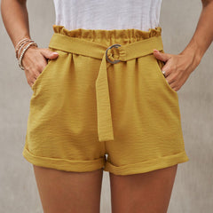 High Elastic Waist Shorts with Pockets in 3 Colors S-XL