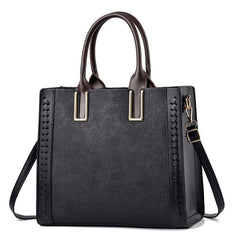 Elegant Flower Embossed Shoulder Bag