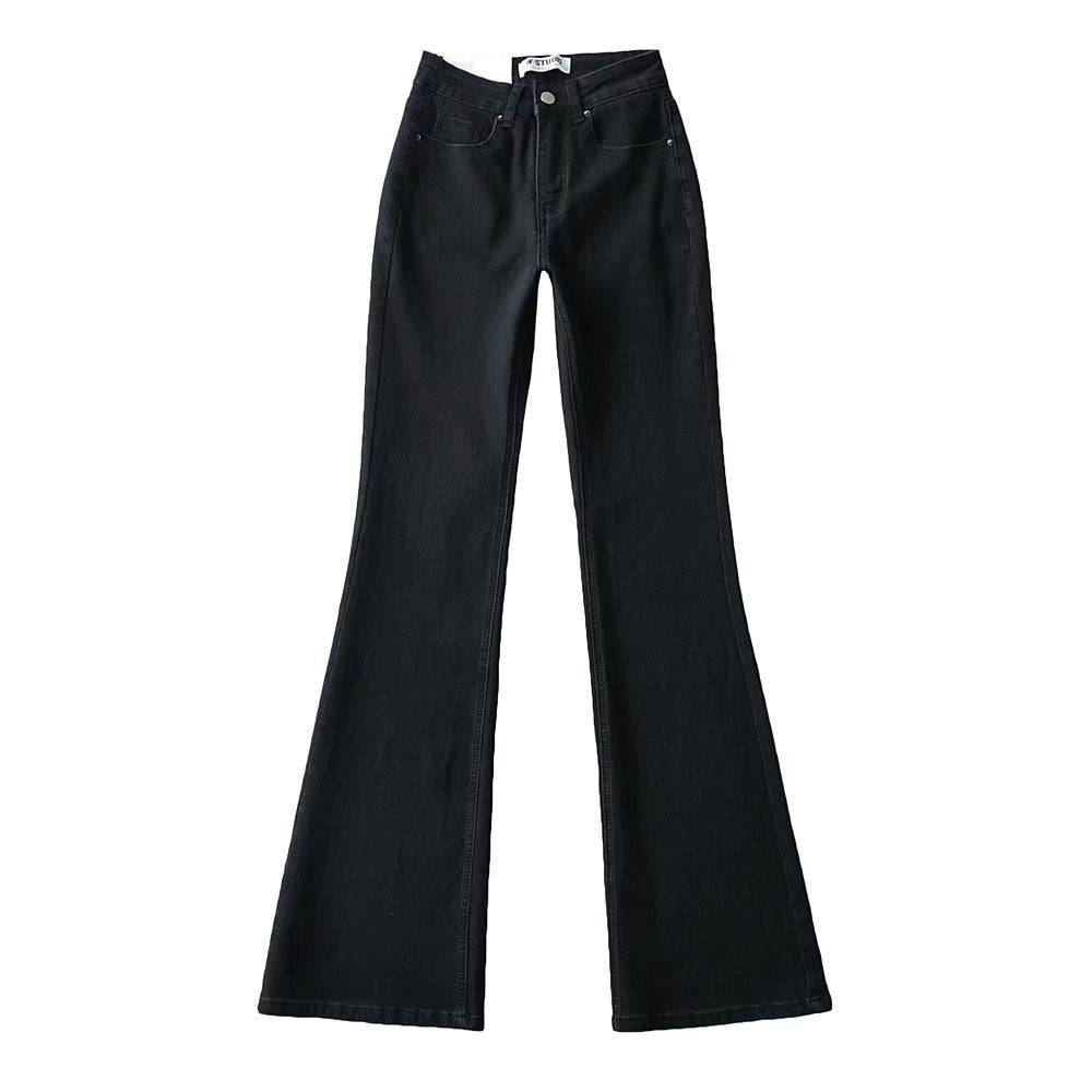 Flare Jeans with Back Heart Pockets in 4 Colors XS-L