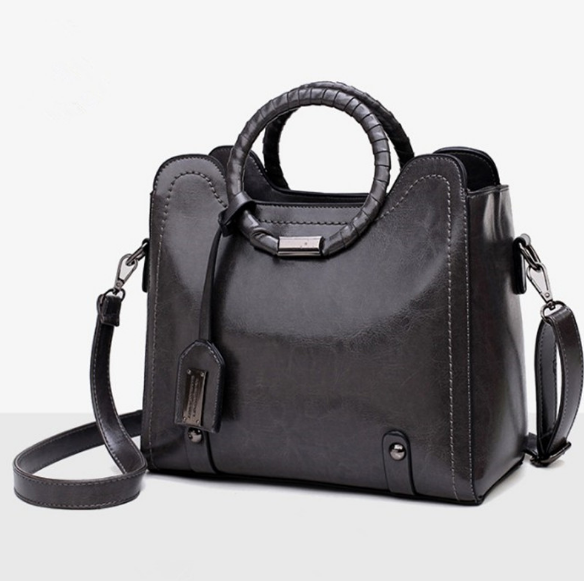 Oil Wax Leather Hand Messenger Bag in 3 Colors