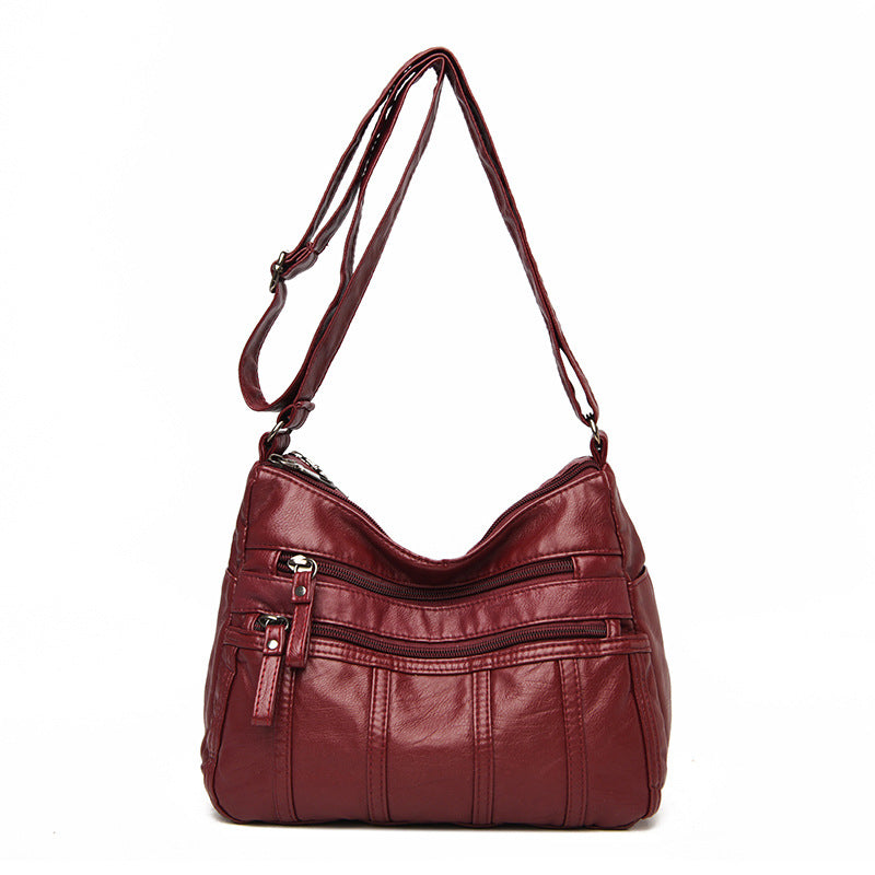 Soft Leather Messenger Bag in 7 Colors