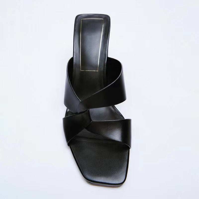 Square Toe High Heel Sandals in 3 Colors