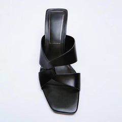 Square Toe High Heel Sandals in 3 Colors
