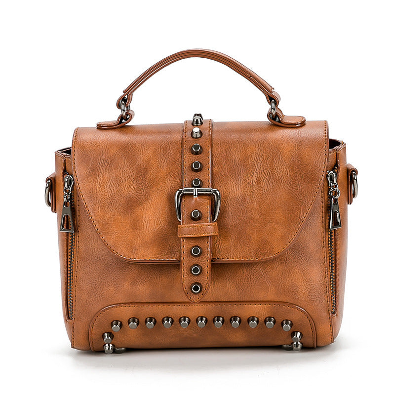 Studded Messenger Bag with Adjustable Strap in 13 Colors