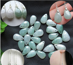Silver and Jade Drop Earrings