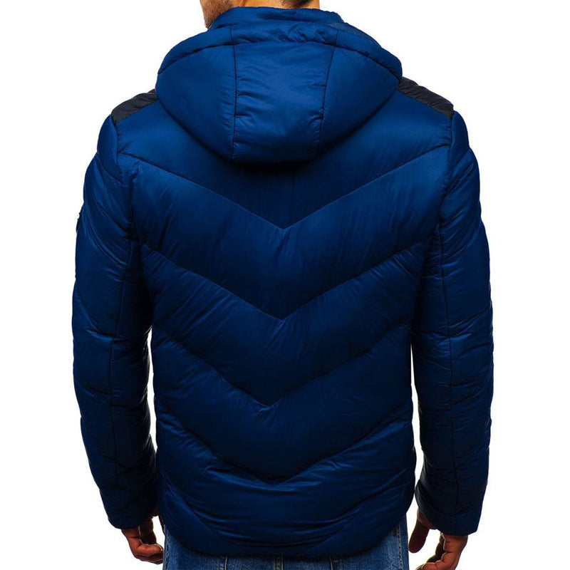 Men's Long Sleeve Hooded Puffer Jacket