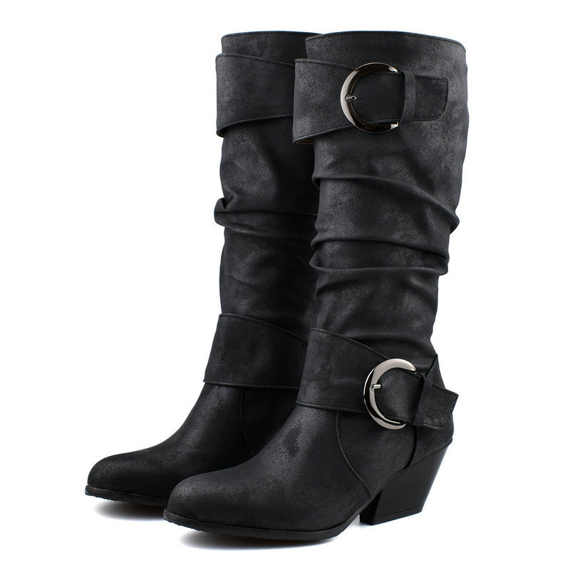 Martin Boots with Thick Heel in 3 Colors