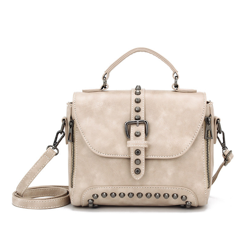Studded Messenger Bag with Adjustable Strap in 13 Colors