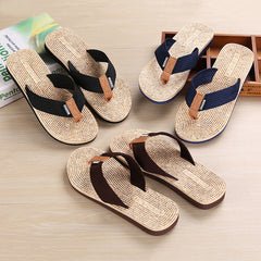 Non-Slip Wood Grain Flip-Flops in 2 Colors