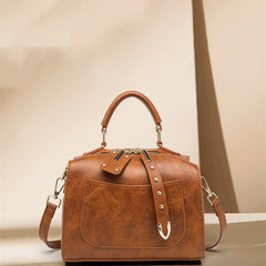 Solid Color Hand Shoulder Bag