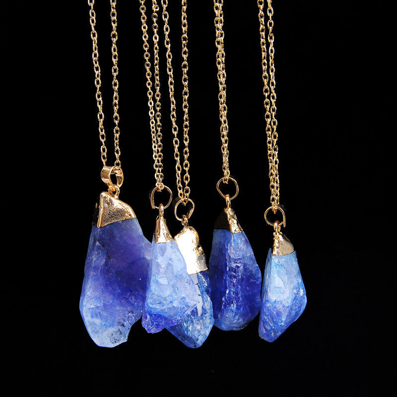 Necklace with Crystal Pendant in 9 Colors
