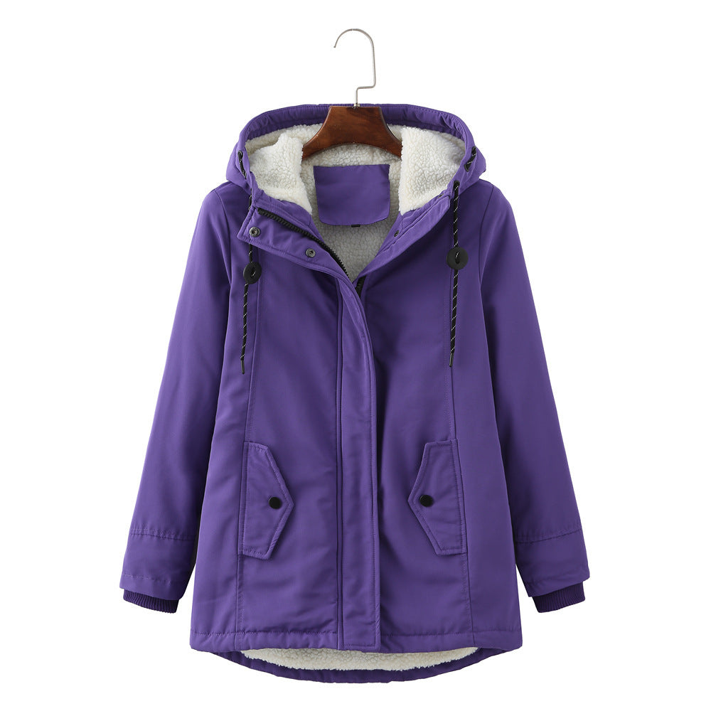 Warm Plush Hooded Jacket