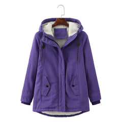 Warm Plush Hooded Jacket