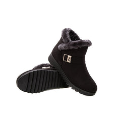 Low Heel Plush Ankle Boots in 3 Colors