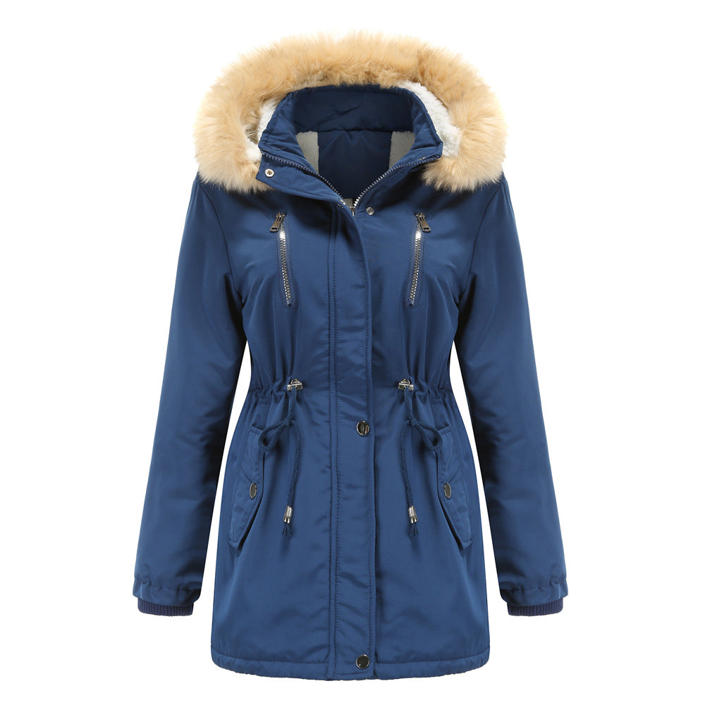 Fleece Winter Coat with Detachable Hood in 5 Colors S-5XL