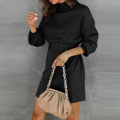 Cowl Neck Sweater Dress