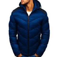 Men's Long Sleeve Hooded Puffer Jacket