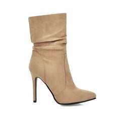 High Heel Stiletto Boots with Pointed Toe in 3 Colors