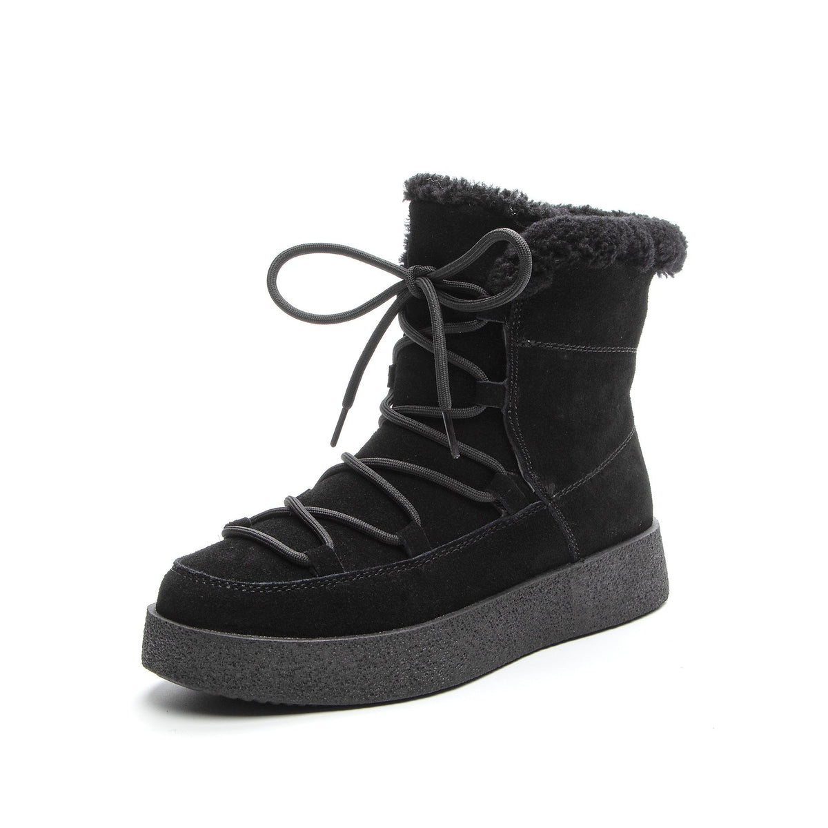 Bottines en cuir à semelle plate