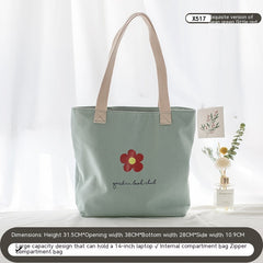 Large Capacity Canvas Artistic Shoulder Tote Bag