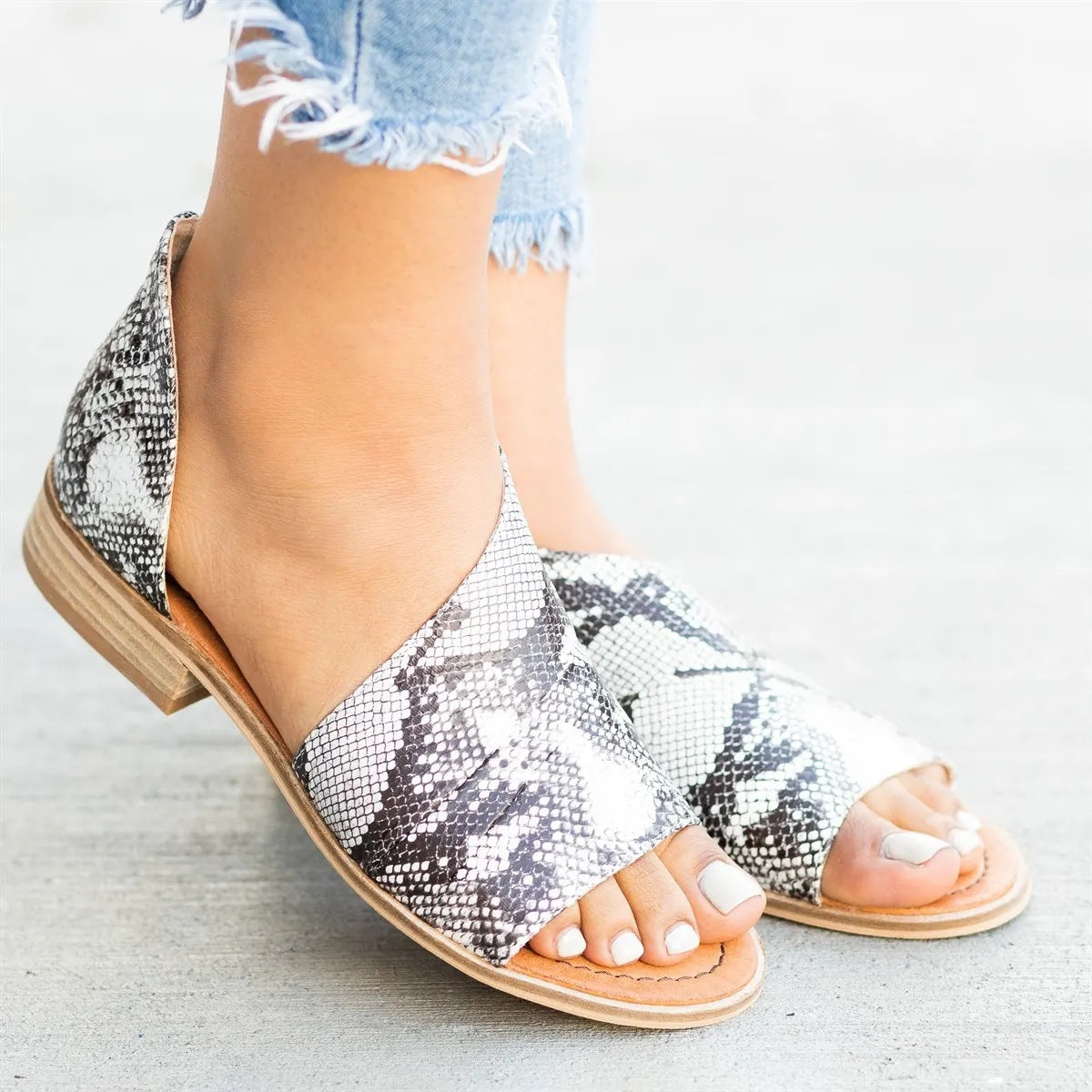 Open Toe Closed Heel Sandals