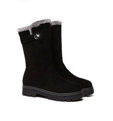 Suede Fur-Lined Boots in 2 Colors
