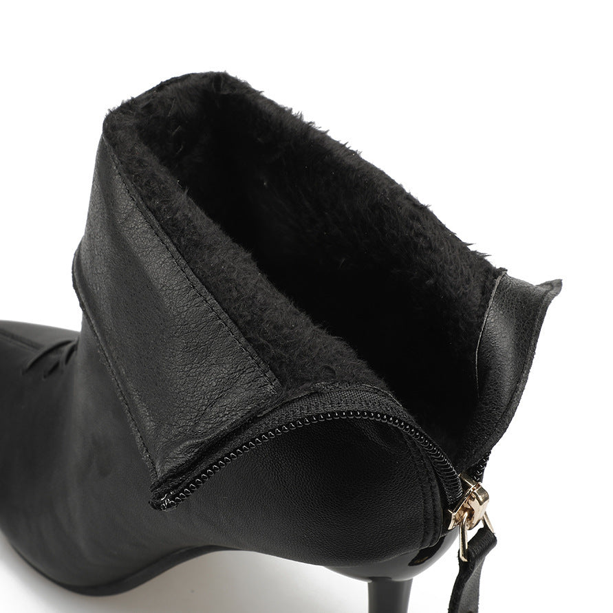 Stiletto Heel Pointed Toe Ankle Boots