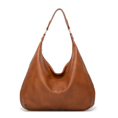 Solid Color Hand Shoulder Bag with Zipper