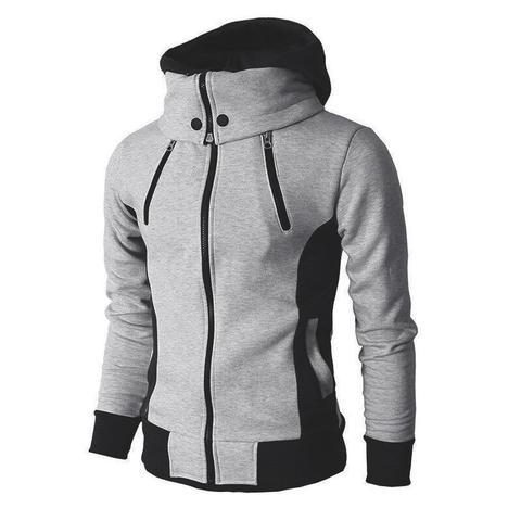 Herren-Sweatshirtjacke mit Reißverschluss und Kapuze in 4 Farben S-XXXL 
